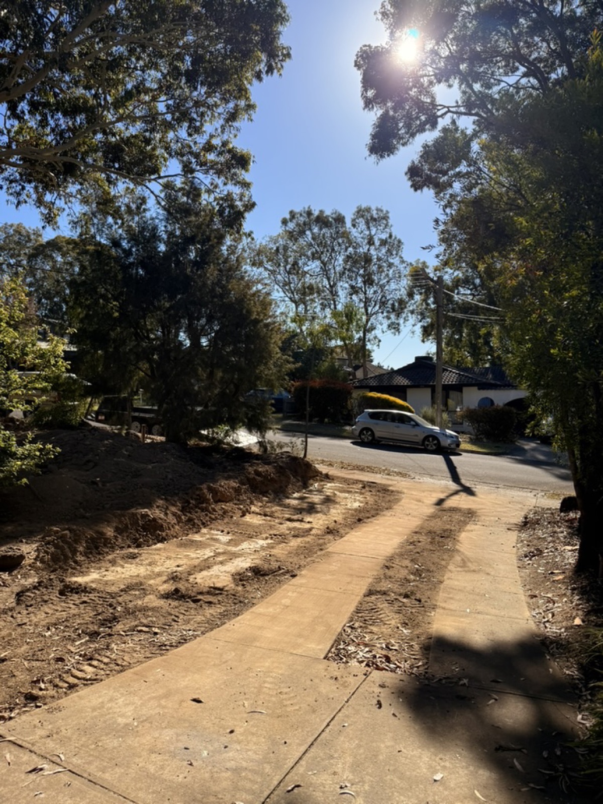 Driveway excavation and preparation underway in Blackburn South